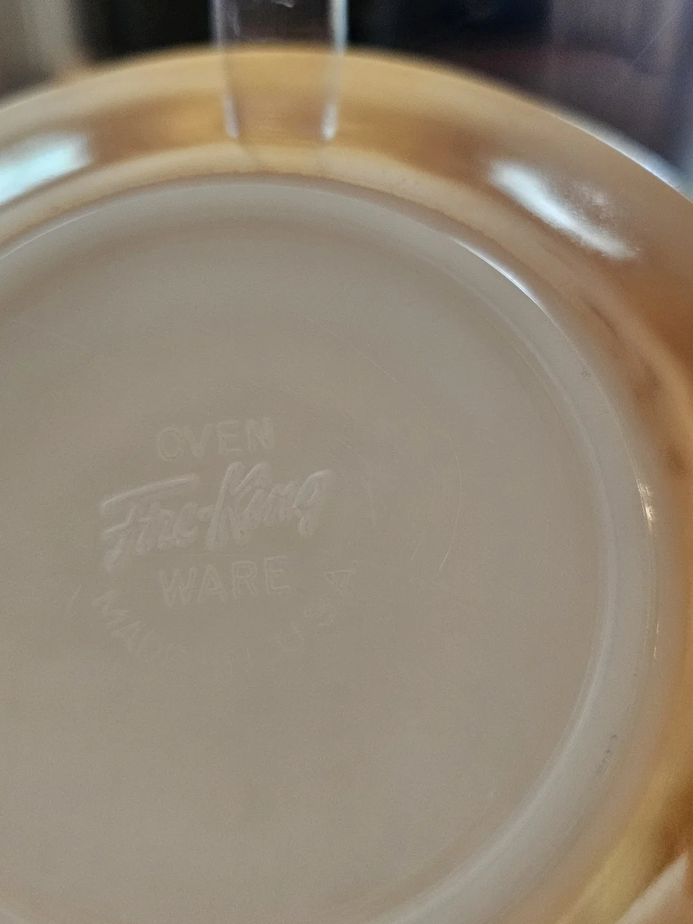 Vintage Fire-King Peach Lustre Saucer 